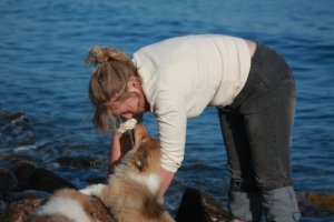 Tid til at bade lidt...colliehvalpe og vand en er skøn kombination